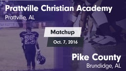 Matchup: Prattville vs. Pike County  2016