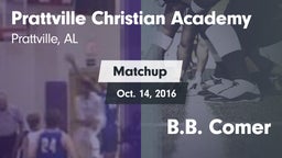 Matchup: Prattville vs. B.B. Comer  2016