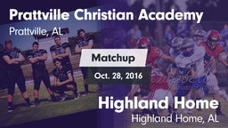 Matchup: Prattville vs. Highland Home  2016
