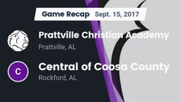 Recap: Prattville Christian Academy  vs. Central of Coosa County  2017