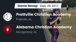 Recap: Prattville Christian Academy  vs. Alabama Christian Academy  2017