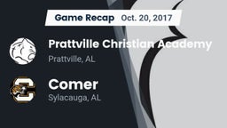 Recap: Prattville Christian Academy  vs. Comer  2017