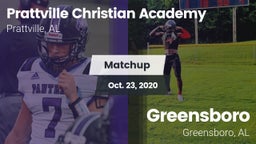Matchup: Prattville vs. Greensboro  2020
