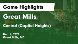 Great Mills vs Central (Capitol Heights)  Game Highlights - Dec. 6, 2021