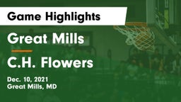 Great Mills vs C.H. Flowers Game Highlights - Dec. 10, 2021