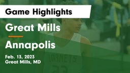 Great Mills vs Annapolis  Game Highlights - Feb. 13, 2023