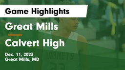 Great Mills vs Calvert High Game Highlights - Dec. 11, 2023