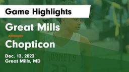 Great Mills vs Chopticon  Game Highlights - Dec. 13, 2023