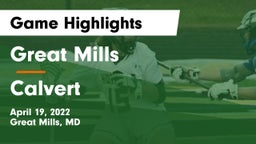 Great Mills vs Calvert  Game Highlights - April 19, 2022