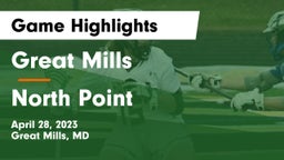 Great Mills vs North Point Game Highlights - April 28, 2023