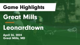 Great Mills vs Leonardtown  Game Highlights - April 26, 2024