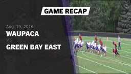 Recap: Waupaca  vs. Green Bay East  2016