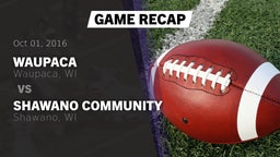 Recap: Waupaca  vs. Shawano Community  2016