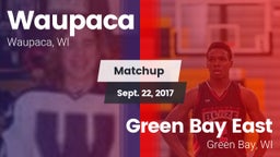 Matchup: Waupaca  vs. Green Bay East  2017