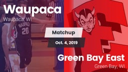 Matchup: Waupaca  vs. Green Bay East  2019