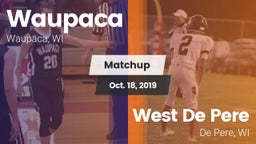 Matchup: Waupaca  vs. West De Pere  2019