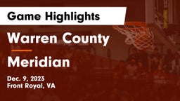 Warren County  vs Meridian  Game Highlights - Dec. 9, 2023