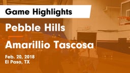 Pebble Hills  vs Amarillio Tascosa Game Highlights - Feb. 20, 2018