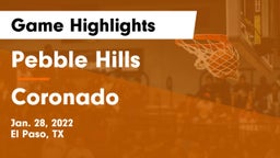 Pebble Hills  vs Coronado  Game Highlights - Jan. 28, 2022
