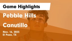 Pebble Hills  vs Canutillo  Game Highlights - Nov. 16, 2023