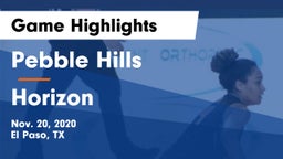 Pebble Hills  vs Horizon  Game Highlights - Nov. 20, 2020