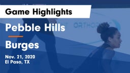 Pebble Hills  vs Burges  Game Highlights - Nov. 21, 2020