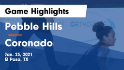 Pebble Hills  vs Coronado  Game Highlights - Jan. 23, 2021