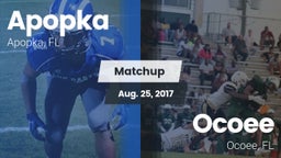 Matchup: Apopka  vs. Ocoee  2017