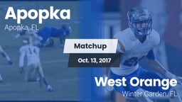 Matchup: Apopka  vs. West Orange  2017