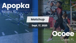 Matchup: Apopka  vs. Ocoee  2020