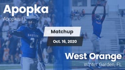 Matchup: Apopka  vs. West Orange  2020