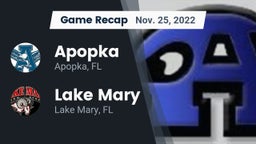 Recap: Apopka  vs. Lake Mary  2022