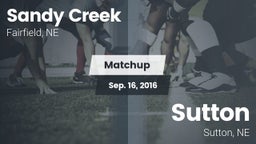 Matchup: Sandy Creek High vs. Sutton  2016