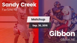 Matchup: Sandy Creek High vs. Gibbon  2016