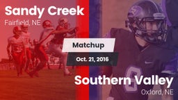 Matchup: Sandy Creek High vs. Southern Valley  2016