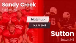 Matchup: Sandy Creek High vs. Sutton  2018