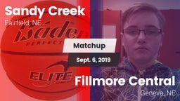 Matchup: Sandy Creek High vs. Fillmore Central  2019