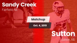 Matchup: Sandy Creek High vs. Sutton  2019