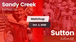 Matchup: Sandy Creek High vs. Sutton  2020