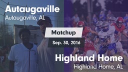 Matchup: Autaugaville High Sc vs. Highland Home  2016
