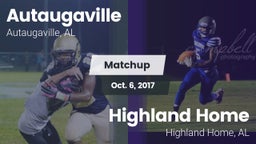 Matchup: Autaugaville High Sc vs. Highland Home  2017