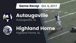 Recap: Autaugaville  vs. Highland Home  2017