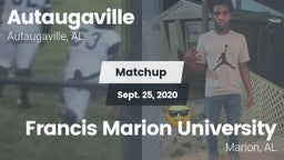 Matchup: Autaugaville High Sc vs. Francis Marion University 2020