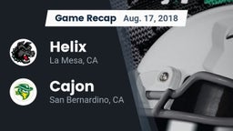 Recap: Helix  vs. Cajon  2018