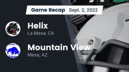 Recap: Helix  vs. Mountain View  2022