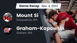 Recap: Mount Si  vs. Graham-Kapowsin  2022
