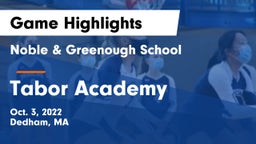 Noble & Greenough School vs Tabor Academy  Game Highlights - Oct. 3, 2022