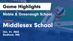 Noble & Greenough School vs Middlesex School Game Highlights - Oct. 21, 2023