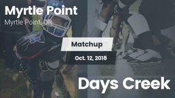 Matchup: Myrtle Point High Sc vs. Days Creek 2018