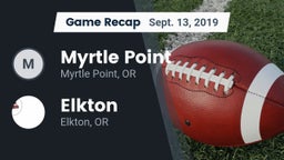 Recap: Myrtle Point  vs. Elkton  2019